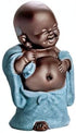 Kingzhuo Ceramic Tiny Cute Buddha Statue Monk Figurine Creative Baby Crafts Dolls Ornaments Gift Classic Delicate Ceramic Arts and Crafts Tea Acce...