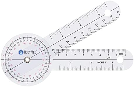 BodyMed 6 Inch Medical Spinal Goniometer Measurer – 360° ISOM Calibrated Scales – Physical Therapy Rehab & Recovery Essential Orthopedic Angle Pro...