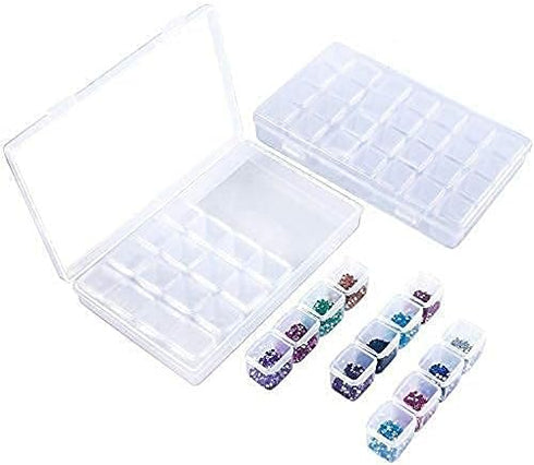 Perzomido 2 Pack 28 Slots Plastic Craft Organizer Case Diamond Storage Box(2pcs)...