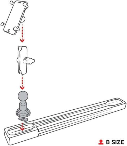 RAM Mounts Aluminum Track Ball with T-Bolt Attachment RAM-B-463-TRA1U with B Size 1" Ball...