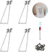 Jersvimc 4Pcs Silver Frame Easel Back Stand, Iron Picture Holder Stand Metal Photo Easel Stand Cardboard Easel Backs with Screwdriver and Screws f...