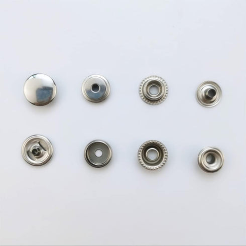 APRUNM 100 Pieces of Stainless Steel snap Set 15 Pieces of mm snap Button snap Cap with Pliers and 3 Pieces of Tools for Canvas Bag Leather DIY Cr...
