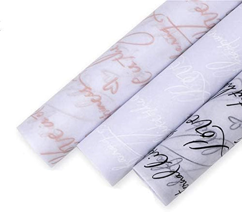 Letter Flower Gift Wrapping Tissue Paper 28pcs Shoes Gift Clothes Packing Craft Paper Christmas Valentine's Day Wedding Bridal Shower DIY Decorati...