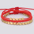 Pingyongchang 3 PCS Handmade Rope Red String Hand-Knitted Bracelets Tibetan Buddhist Woven Lucky Adjustable Cotton Copper Beads Bracelets for Wome...
