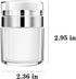 Airless Pump Jars Refillable Airless Travel Lotion Jar With Lid New Empty Airless Cosmetic Container for Thick Moisturizer Skincare Cream White...
