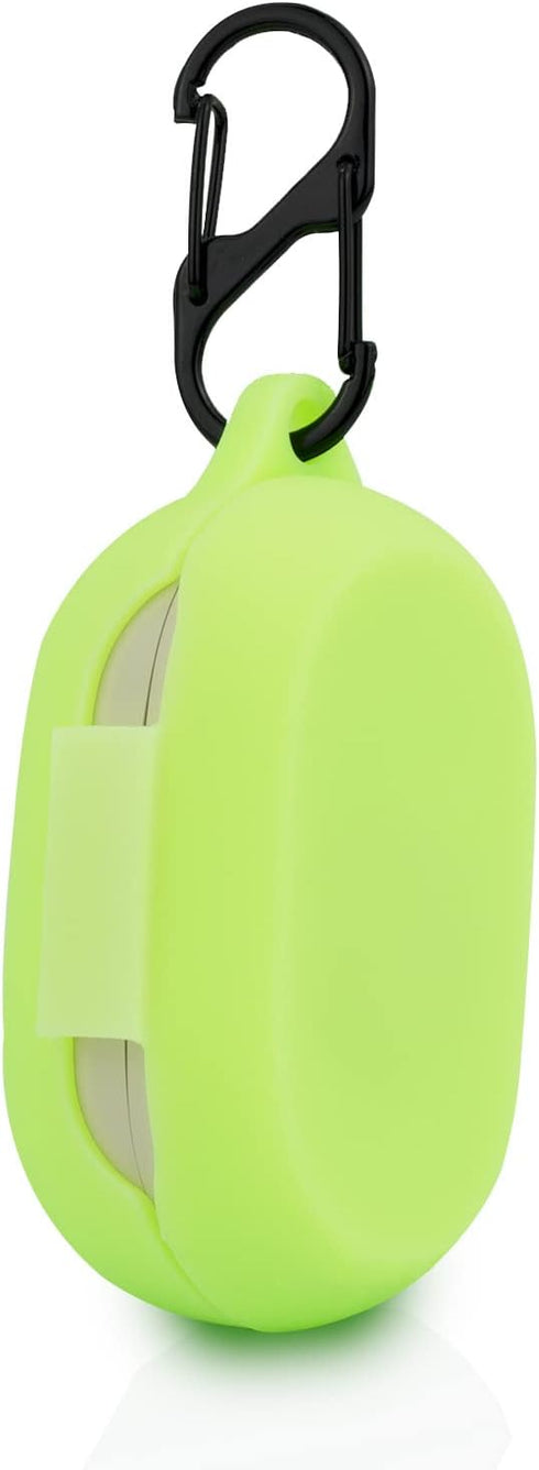 LEFXMOPHY Case Cover Compatible with Jabra Elite 7 Pro Green Silicone Protective Protector Skin Glow in Dark with Clip...