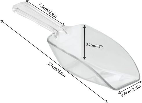 20 Pack of Set Plastic Buffet Serving Tongs Mini Serving Utensil Tongs Appetizers Tongs and Plastic Kitchen Scoops Clear Ice Scoop Buffet Scoop fo...
