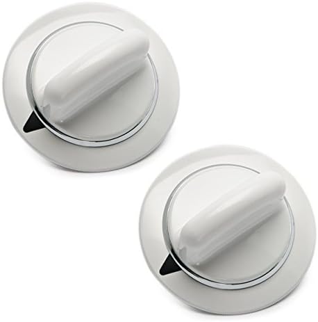 UPGRADED Lifetime Appliance 2 x WE1M654 HEAVY DUTY Timer Knob Compatible with General Electric Dryer with Metal Ring