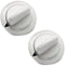 UPGRADED Lifetime Appliance 2 x WE1M654 HEAVY DUTY Timer Knob Compatible with General Electric Dryer with Metal Ring
