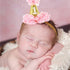 Infant Baby 1st Birthday Party Hat Princess Hairband Baby Girl Flower Delicate Hair Accessories Crown Party Hats, Pink, Small...