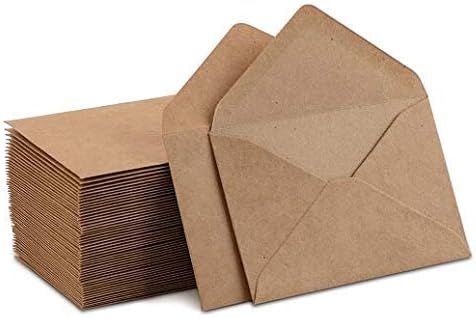 Kraft Mini Envelopes Brown Kraft Envelopes for Gift Cards and Business Cards (4"x2.75" 200 Pack)…...