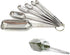 MEKBOK Heavy Duty Stainless Steel Metal Measuring Spoons for Dry or Liquid, Fits in Spice Jar, Set of 6...