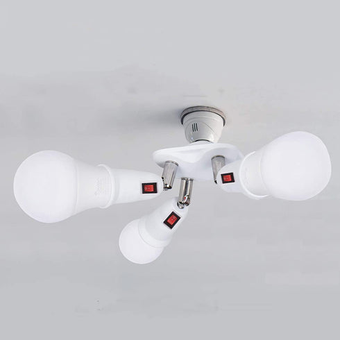 CLWHJ-360 Degrees Adjustable 3 in 1 E26/E27 Splitter Socket Adapter. E26/E27 Standard LED Bulbs 360 Degrees Adjustable 180 Degree Bendable Max Wat...