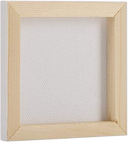 Tosnail 12 Packs Mini Canvas and Easel Set, Art Easel Stand with Canvas Set Tabletop Wooden Display Stand and Canvas Panels for Artist, Students, ...