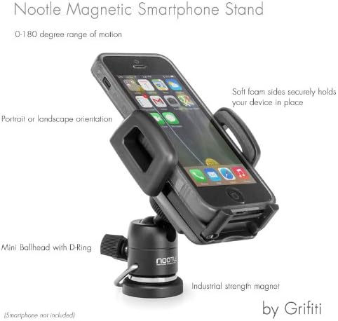 GRIFITI Nootle Magnetic Foot 1/4 20 Threaded Magnet Base for Mini Ball Head, Pan Heads, Camera, Phone Holders, Video Cameras, Phone Mounts, Projec...