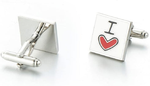 Letter Cufflinks for Men, I Love My Wife Cufflinks, Letters Square Cuff Links, I Love You Shirt Tuxedo Cufflinks, Punk Cufflinks French Cufflinks,...