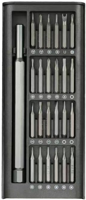 Black 25In 1 Screwdriver Set Precision Magnetic Screw Driver Bits Mini Tool Case Dismountable For Screwdrivers and Nut Drivers Smart Home PC Phone...