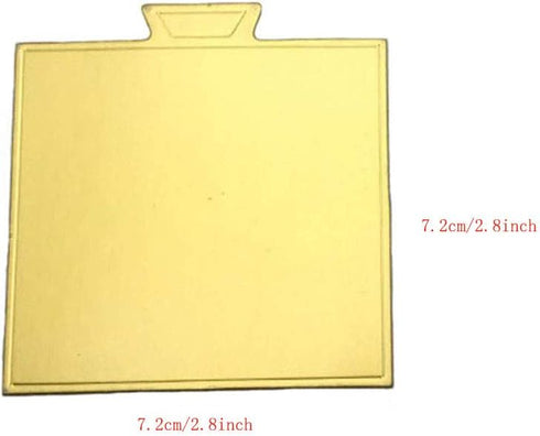 100-Pack Mini Cake Base Boards, Gold Mousse Cake Cardboard Set, Ideal for Dessert Buffet, Wedding, Parties, Catering Supplies (mixing set)...