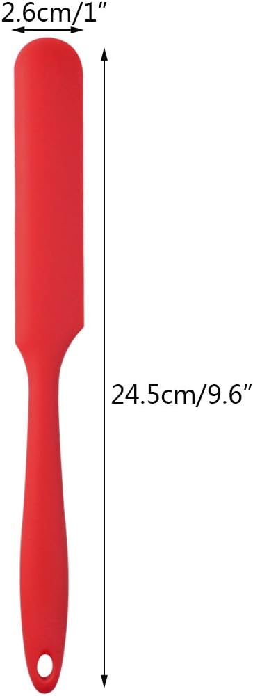 4pcs Silicone Spatula Set Heat Resistant Cake Cream Butter Spatulas Mixing Batter Scraper Non-Stick Flexible Baking Cooking Tool 4 Colors (red)...