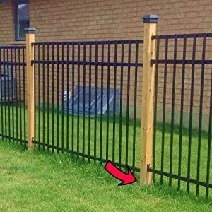 4x4x4 Inches Post Protector with Screws, Inner Size 3.5"x3.5", Protect Mailbox, Deck & Fence Posts from Damage to Lawn Maintenance Equipment, Fit ...