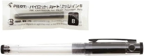 Pilot Fountain Pen LIGHTIVE Non-color Medium Point FLT-2SR-NCM Black Ink With Original Stylus Ballpoint Touch Pen......