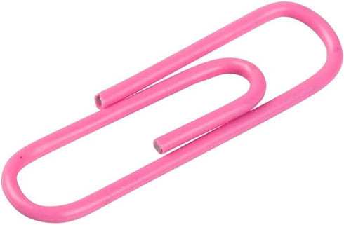 JAM PAPER Colorful Standard Paper Clips - Regular 1 Inch - Pink Paperclips - 100/Pack...