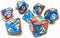 HD Polyhedral Dice Sets D&D Dice for Dungeon and Dragons RPG Role Playing Games MTG Pathfinder Table Top Games 7 Dice Set (Blue+Golden) Blend Colo...