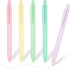 AUAUY Writing Instrument, 5PCS Retractable Gel Pens, Medium Point Quick Dry Gel Ink Pen, Macaron Colored Ink for Writing, Journaling, Note Taking,...