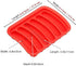 Non-Stick Silicone Sausage Mold for Homemade DIY Hot Dogs,Hot Dog Steamer,BPA Free, Hot Dog Mold for Oven and Microwave (Red, 6-Cavity) for Ice Cu...