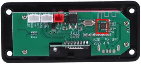 DC 6V?12V Bluetooth Decoder Board,KIMISS Bluetooth 5.0 MP3 Decoder Module ABS Digital Display Decoding Wireless Audio Receiver Module with Remote ...