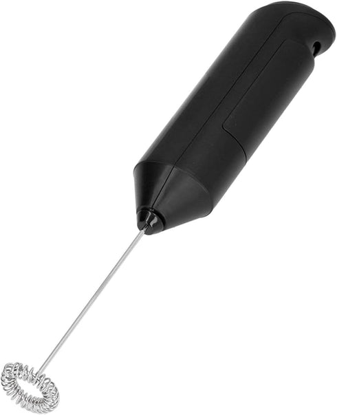 Mini Handheld Drink Mixer, Portable Stainless Steel Electric Milk Frother with Metal Base for Kitchens (Black and Bracket)...