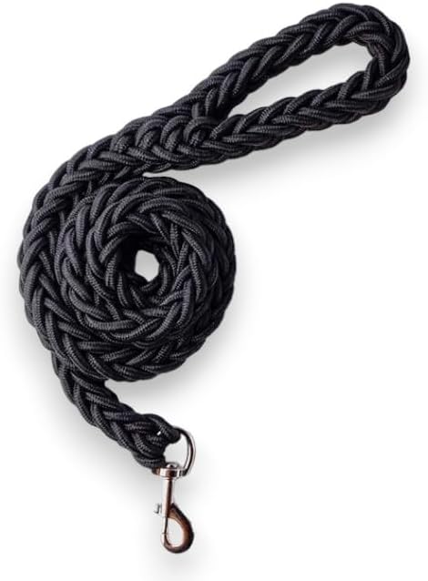 Premium Heavy Duty Braided Rope Dog Leash, Sturdy Durable Nylon Pet Training Lead for Small, Medium, and Large Dogs, 360 Degree Swivel Snap Clip A...
