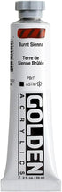 Heavy Body Acrylics by GOLDEN, Burnt Sienna, 2 fl. oz. Tube, Professional Acrylic Paint, Opaque...