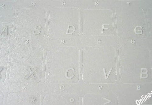 Spanish Latin American Keyboard Stickers Transparent Background White Lettering for LAPTOPS PC Any Computer Desktop...