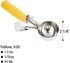 Portion Scoop - #20 (1.5 oz) - Disher, Cookie Scoop, Ice Cream Scoop - Portion Control - 18/8 Stainless Steel, Yellow Handle, For Cookie, Ice Crea...