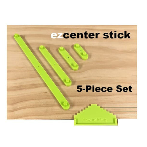 EZ Center Finder | Scriber Tool for Woodworking | Find and Mark Exact Center on Any Size Board | 4-Piece Set Includes Bonus Edge Guide....