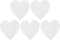 5pcs Heart Canvas Panels Artist Blank Canvas Art Canvas Multi Panel Canvas Boards Creative Blank Painting Panels Blank Artist Blank Canvas Frame f...