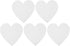 5pcs Heart Canvas Panels Artist Blank Canvas Art Canvas Multi Panel Canvas Boards Creative Blank Painting Panels Blank Artist Blank Canvas Frame f...