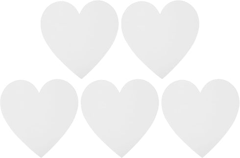 SEWACC 5 Pcs Oil Painting Board Artist Canvas Blank Paitning Paper Board Ink Sketchbook Heart Shape Stretched Painting Canvas Flower Panels Child ...