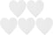 SEWACC 5 Pcs Oil Painting Board Artist Canvas Blank Paitning Paper Board Ink Sketchbook Heart Shape Stretched Painting Canvas Flower Panels Child ...