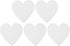 SEWACC 5 Pcs Oil Painting Board Artist Canvas Blank Paitning Paper Board Ink Sketchbook Heart Shape Stretched Painting Canvas Flower Panels Child ...
