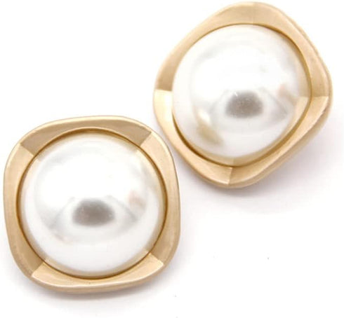5 PCS Pearl Gold Metal Women Coat Buttons for Clothing Sweater Decoration Sewing Crafts Accessories (#9, 15mm)...