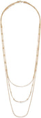 COLORFUL BLING Dainty Gold Chain Beads Statement Necklace Multi-Strand Waterfall Strand Long Chains Strand Necklace for Women Girls Jewelry...