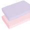 Pack and Play Sheets for Girl Fitted 2 Pack Mini Crib Sheets, Portable Playard Sheet, Ultra Soft Microfiber Playpen Sheets, Purple and Pink...