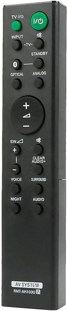 ALLIMITY RMT-AH100U Replaced Remote Control Fit for Sony HT-CT180 SA-CT180 SoundBar System...