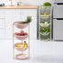 Multifunctional Plastic Storage Basket Floor Tripod Kitchen Vegetable and Fruit Storage Rack Drain Rack (Green, 4 layers)...