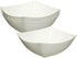 Square Fancy White Plastic Serving Bowls - 16oz (4 Count) - Elegant Display For Catering, Parties & Events...