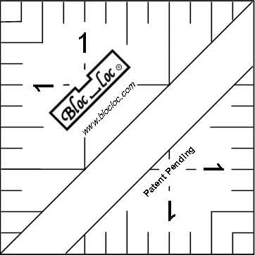 Bloc Loc Half Square Triangle Multiple-Sized Quilting Ruler 1-1/2" with Grid Lines Tools for Quilters...