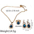 Teardrop Crystal Jewelry Set Plated 14K Gold Statement Waterdrop Dangle Tear Pendant Necklaces Adjustable Shine Rhinestone Drip Charm Ring for Wom...
