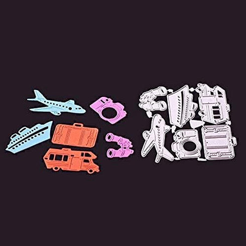 Aircraft Camera Bag Travel Kit Plane Car Cutting Dies,DIY Scrapbooking Artist Metal Cutting Dies Stencils Scrapbooking Decorative Embossing Folder...